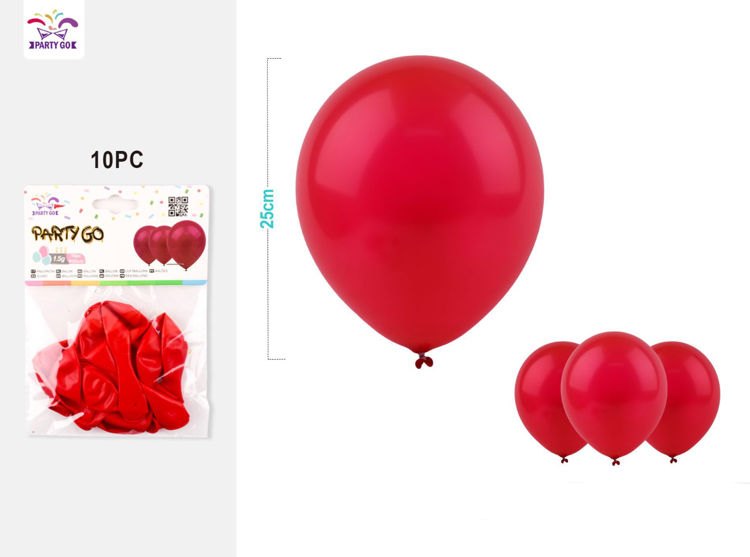 Picture of FA1142 / FA1138 PARTY GO BALLOONS 10 PIECES 1.5G / 25CM